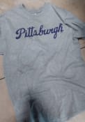 Pittsburgh Pirates 47 Cursive Wordmark T Shirt - Grey