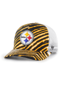 Pittsburgh Steelers 47 Zubaz Trucker Adjustable Hat - Black