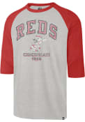 Cincinnati Reds 47 Regime Franklin Raglan Fashion T Shirt - Grey