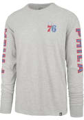 Philadelphia 76ers 47 TRIPLE THREAT FRANKLIN Fashion T Shirt - Grey