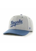 Kansas City Royals 47 Fly Out Midfield Adjustable Hat - Grey