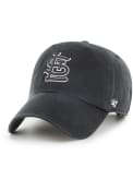 St Louis Cardinals 47 Black on Black Clean Up Adjustable Hat - Black