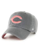 Cincinnati Reds 47 Pastel Pop Clean Up Adjustable Hat - Charcoal