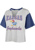 Kansas Jayhawks Womens 47 Sandy Daze T-Shirt - Grey
