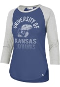 Kansas Jayhawks Womens 47 University Fade T-Shirt - Blue