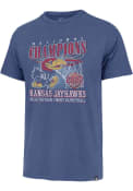Kansas Jayhawks 47 2022 National Champions Net Fashion T Shirt - Blue