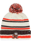 Cleveland Browns Youth 47 Brownie Driftway Knit Hat - Natural