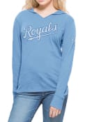 Kansas City Royals Womens 47 Primetime Hooded Sweatshirt - Light Blue