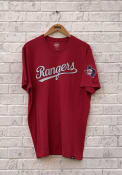 47 Texas Rangers Red Wordmark Fieldhouse Fashion Tee