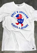 47 Kansas Jayhawks White Once A Jayhawk Fashion Tee