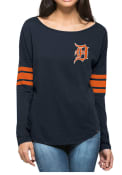 47 Detroit Tigers Womens Ultra Courtside Navy Blue LS Tee