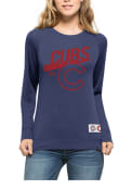 Chicago Cubs Womens 47 Mesh Crew Sweatshirt - Blue