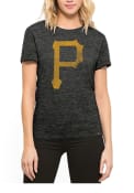47 Pittsburgh Pirates Womens Black MVP Hero T-Shirt