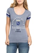 47 Kansas City Royals Womens Fantasy Blue Scoop T-Shirt