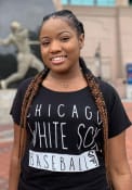 47 Chicago White Sox Womens Black SS Athleisure Lumi Tee Tee