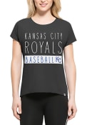 47 Kansas City Royals Womens Grey SS Athleisure Lumi Tee Tee