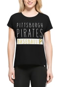 47 Pittsburgh Pirates Womens Black SS Athleisure Lumi Tee Tee