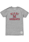 Miami RedHawks Original Retro Brand Number One Fashion T Shirt - Grey