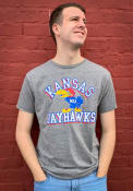 Original Retro Brand Kansas Jayhawks Grey Arch Fashion Tee