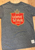 Original Retro Lone Star Beer Grey Logo Short Sleeve T Shirt