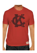 Original Retro Brand Kansas City Monarchs Red KC Logo Fashion Tee