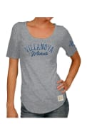 Original Retro Brand Villanova Wildcats Womens Streaky Grey Scoop T-Shirt