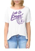 Original Retro Brand TCU Horned Frogs Juniors Erin White Scoop T-Shirt