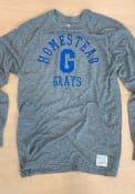 Homestead Grays Original Retro Brand Mock Twist Fashion T Shirt - Grey