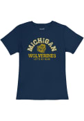 Michigan Wolverines Womens Original Retro Brand Vintage T-Shirt - Navy Blue