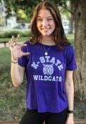 K-State Wildcats Womens Original Retro Brand Vintage T-Shirt - Purple