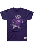 Original Retro Brand TCU Horned Frogs Purple Logo Fashion Tee