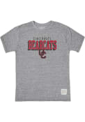 Cincinnati Bearcats Original Retro Brand Triblend Arch Mascot Fashion T Shirt - Grey