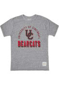 Cincinnati Bearcats Original Retro Brand Triblend High Arch Fashion T Shirt - Grey