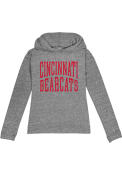Cincinnati Bearcats Womens Original Retro Brand Haachi Hooded Sweatshirt - Grey