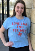 Texas Womens Original Retro Brand Lone Star T-Shirt - Light Blue
