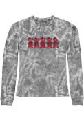 Cincinnati Bearcats Womens Original Retro Brand Tie Dye Mascot Crop Crew Sweatshirt - Grey