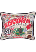 Wisconsin Badgers 16x20 Embroidered Pillow