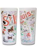 St Louis Illustrated Frosted Pint Glass