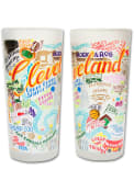 Cleveland 15oz Illustrated Frosted Pint Glass