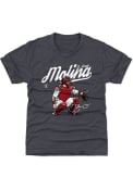 Yadier Molina St Louis Cardinals Youth Score T-Shirt - Navy Blue