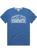 Chicago Cubs Homage Wrigley Field Sign Fashion T Shirt - Blue