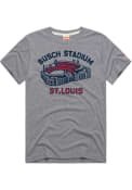 St Louis Cardinals Homage Busch Stadium Fashion T Shirt - Grey
