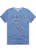 St Louis Cardinals Homage Birds And Buds Fashion T Shirt - Light Blue