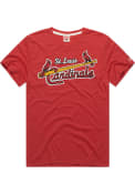 St Louis Cardinals Homage Coop Logo Fashion T Shirt - Red