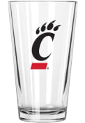 White Cincinnati Bearcats 17oz Color Logo Mixing Pint Glass