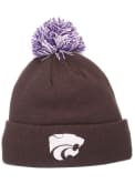 Charcoal K-State Wildcats Pom Mens Knit Hat
