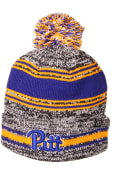 Pitt Panthers Symmetry Cuff Pom Knit - Grey