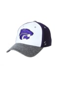 K-State Wildcats Zephyr Boston White Front Flex Hat - Purple