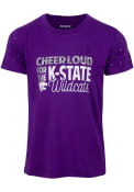 K-State Wildcats Girls Reta Fashion T-Shirt - Blue