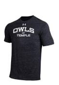 Under Armour Temple Owls Black Triblend Fashion Tee
